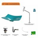 Ver imagem 3 de Kit Cuba F44 com Torneira Link 1062 Metal e Válvula Click 1 Pol. e Sifão Cromado e Flexivel