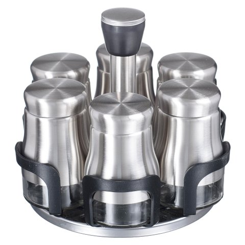 Porta Condimentos Temperos Giratório 6 Potes Cozinha Tpg-02 Pgb 7 Peças