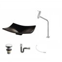 Ver imagem 2 de Kit Cuba F44 com Torneira Link 1062 Metal e Válvula Click 1 Pol. e Sifão Cromado e Flexivel