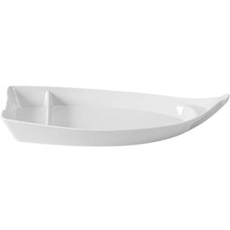 Kit 12 Barca para Sushi Comida Japonesa Melamina Branca Profissional Gourmet Mix - 5