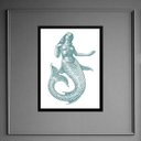 Ver imagem 2 de Quadro Decorativo Sereia Minimalista 24x18cm:madeira Preta