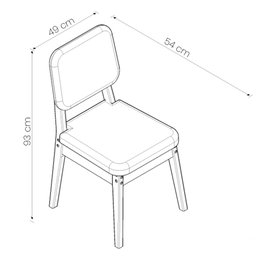 Kit Mesa de Jantar Paris 120x90 e 4 Cadeiras Paris em Linho Off White/areia - 4