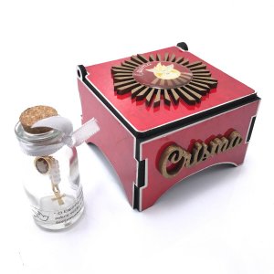 Lembrança Crisma No Vidrinho Com Caixinha Personalizada