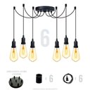 Ver imagem 3 de Lustre Aranha com 6 Pendentes de 2 M + Soquetes