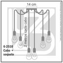 Ver imagem 5 de Lustre Aranha com 6 Pendentes de 2 M + Soquetes