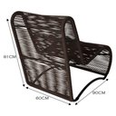 Ver imagem 4 de Poltrona para Área Externa Portugal em Alumínio e Cordão Tabaco