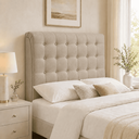 Ver imagem 4 de Cabeceira Ana Estofada Suede p/ Cama Box Casal King 195cm Quarto