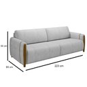 Ver imagem 4 de Conjunto Sofá 3 Lugares 223cm e Poltrona 98cm Amaranto M22 Veludo Cinza - Mpozenato