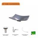 Ver imagem 3 de Kit Cuba F44 com Válvula 1 Pol. e Sifão Pvc e Flexivel