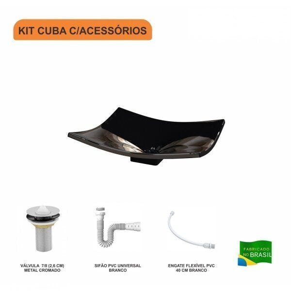 Kit Cuba F44 com Válvula 1 Pol. e Sifão PVC e Flexivel - 3