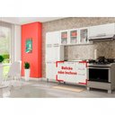 Ver imagem 2 de Cozinha Branca em Aço 3 Peças Tarsila com 3 Vidros Cozinha Completa Branca em Aço 3 Peças