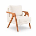 Ver imagem 2 de Kit 2 Poltronas Sala de Estar Maya Luxo Linho Off White M3 - Monari Design