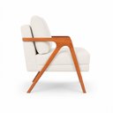 Ver imagem 5 de Kit 2 Poltronas Sala de Estar Maya Luxo Linho Off White M3 - Monari Design