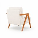 Ver imagem 4 de Kit 2 Poltronas Sala de Estar Maya Luxo Linho Off White M3 - Monari Design