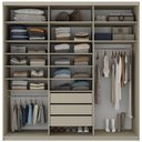 Ver imagem 3 de Closet Casal 1 Porta de Correr com Espelho 3 Gavetas 208cm Mdf Sonni R02 Bege - Lyam Decor