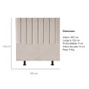 Ver imagem 3 de Cabeceira Estofada de Cama Casal Box 140 Cm Luísa Suede e Frame Bege