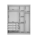 Ver imagem 4 de Guarda-Roupa Casal Modulado 4 Portas 3 Gavetas 100% MDF Cairo Branco/Neve
