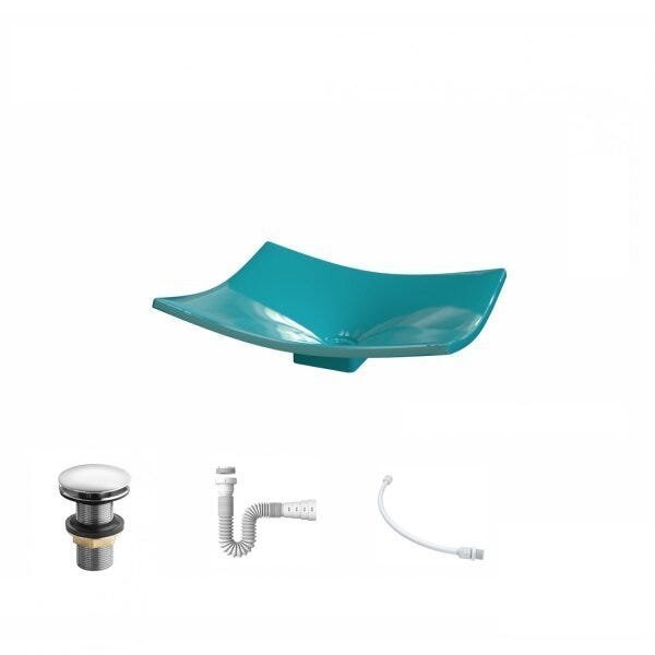 Kit Cuba F44 com Válvula Click 1 Pol. e Sifão PVC e Flexivel - 2