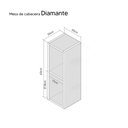 Ver imagem 6 de Conjunto Mesa de Cabeceira Pequena 20x20x60cm Diamante Branco Quarto Sala