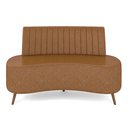 Ver imagem 2 de Sofá Living Decorativo 2 Lugares 1,60M Katara Caramelo Corino G33 - Gran Belo