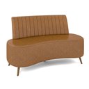 Ver imagem 7 de Sofá Living Decorativo 2 Lugares 1,60M Katara Caramelo Corino G33 - Gran Belo