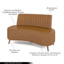 Ver imagem 3 de Sofá Living Decorativo 2 Lugares 1,60M Katara Caramelo Corino G33 - Gran Belo