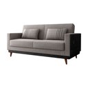 Ver imagem 5 de Sofá Cama Pala 203cm Reclinável Courino Preto | Linho Cinza - Sallar Home