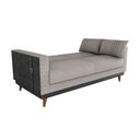 Ver imagem 6 de Sofá Cama Pala 203cm Reclinável Courino Preto | Linho Cinza - Sallar Home