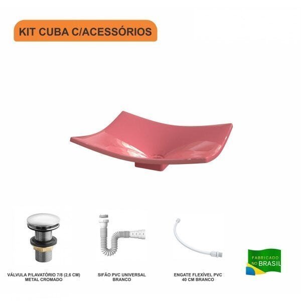 Kit Cuba F44 com Válvula Click 1 Pol. e Sifão PVC e Flexivel - 3