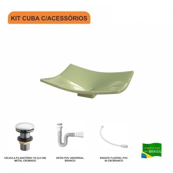 Kit Cuba F44 com Válvula Click 1 Pol. e Sifão PVC e Flexivel - 3