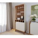 Ver imagem 4 de Cristaleira Jurerê e Aparador para Sala Sena Off White Matte Freijó - Colibri