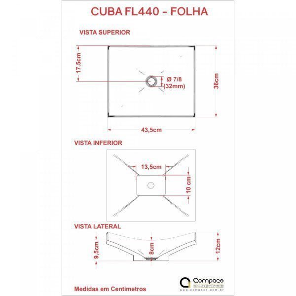 Kit Cuba F44 com Válvula Click 1 Pol. e Sifão PVC e Flexivel - 7
