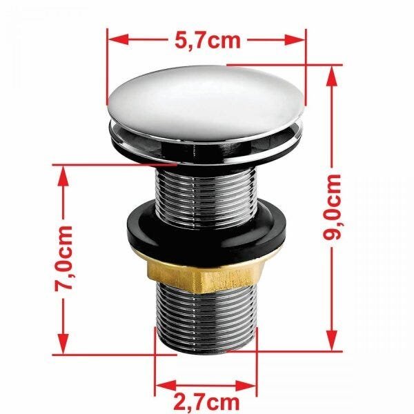 Kit Cuba F44 com Válvula Click 1 Pol. e Sifão PVC e Flexivel - 8