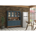 Ver imagem 2 de Arca e Oratório 8 Portas e 4 Gavetas - Madeira Maciça - Azul Petróleo