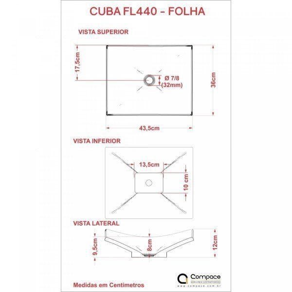 Kit Cuba F44 com Válvula Click 1 Pol. e Sifão PVC e Flexivel - 7
