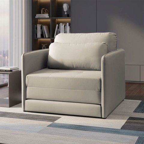 Poltrona Cama Retratil Compacta Dália Fixa Veludo K01 - D’Rossi