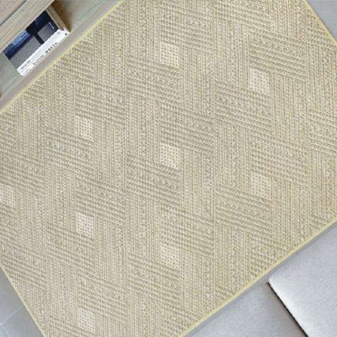 Tapete para Sala 1,50m X 2,00m Sisal Antiderrapante sem Pelo Lâncer - 567 Clean