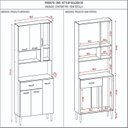 Ver imagem 3 de Armário para Cozinha 100% MDF 6 Portas Golden Plus Bege/Freijó/Supremo