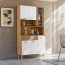 Ver imagem 1 de Armário para Cozinha 100% MDF 6 Portas Golden Plus Bege/Freijó/Supremo
