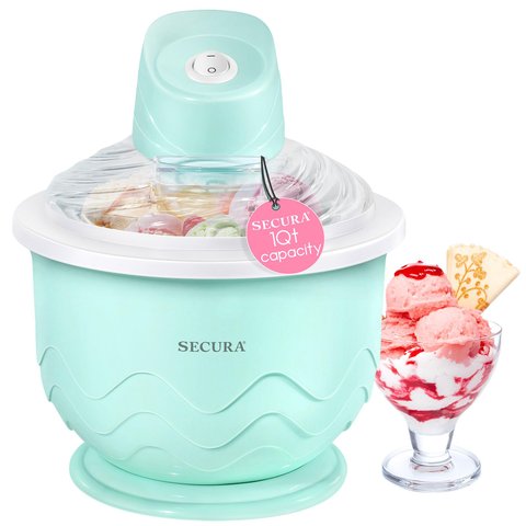 Secura Máquina de Sorvete 1qt para Sorvete, Gelato e Frozen Yogurt (verde)