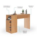 Ver imagem 4 de Bancada Balcão/ilha de Cozinha Gourmet 1 Porta e Adega Menu Móveis Freijó