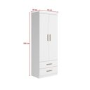 Ver imagem 2 de Jogo de Quarto Chiara 2 Guarda Roupa Módulo Aéreo Cama Auxiliar 4 Portas MDP Branco Phoenix Baby