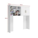 Ver imagem 3 de Jogo de Quarto Chiara 2 Guarda Roupa Módulo Aéreo Cama Auxiliar 4 Portas MDP Branco Phoenix Baby