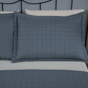 Ver imagem 3 de Kit Colcha Cobre Leito Matelado Casal Queen Size 3 Peças Copacabana 300 Fios Azul