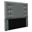 Ver imagem 1 de Cabeceira Casal 1,40m Genova Veludo - Pallazio - Cinza Chumbo