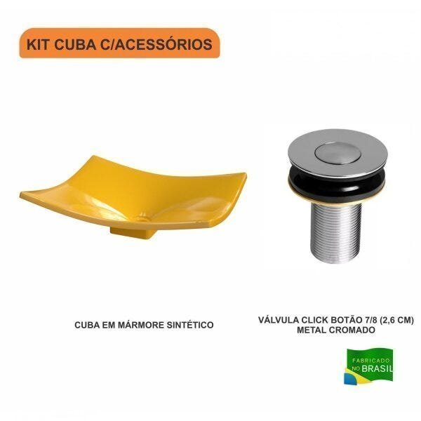Kit Cuba F44 com Válvula Click Botão Compace - 3