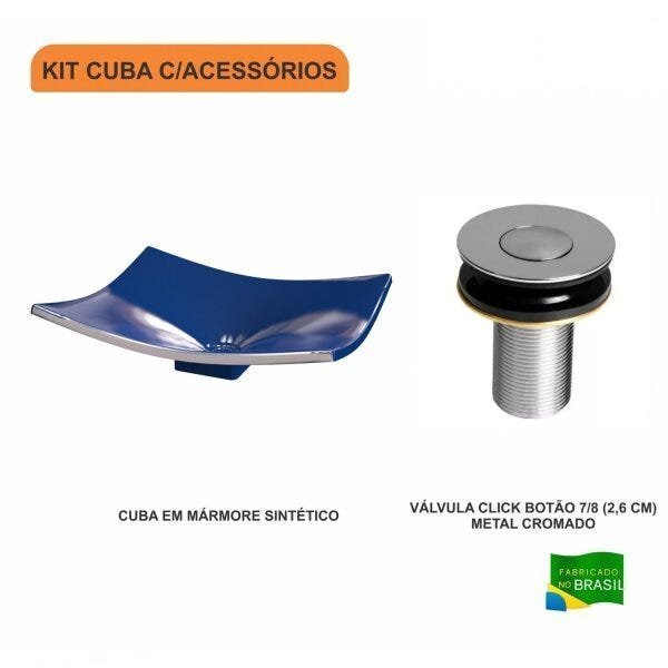 Kit Cuba F44 com Válvula Click Botão Compace - 3