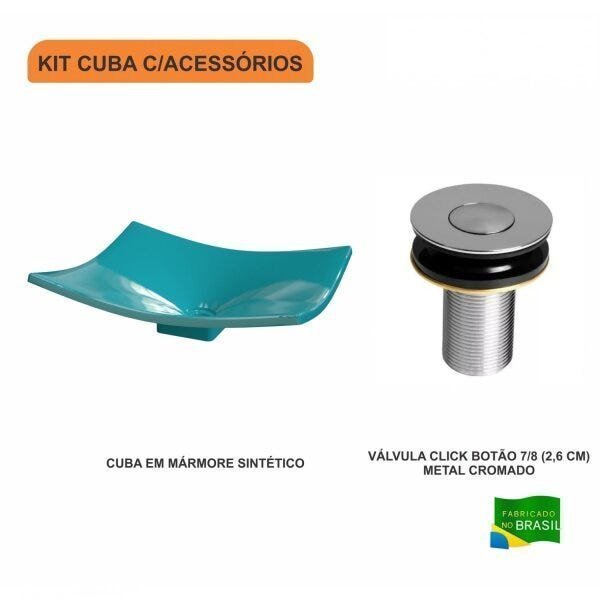 Kit Cuba F44 com Válvula Click Botão Compace - 3
