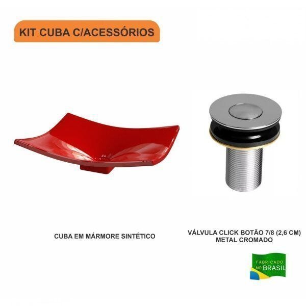 Kit Cuba F44 com Válvula Click Botão Compace - 3