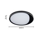 Ver imagem 4 de Plafon Nordecor Benn 2344 45cm Led Bivolt Preto Preto 2344